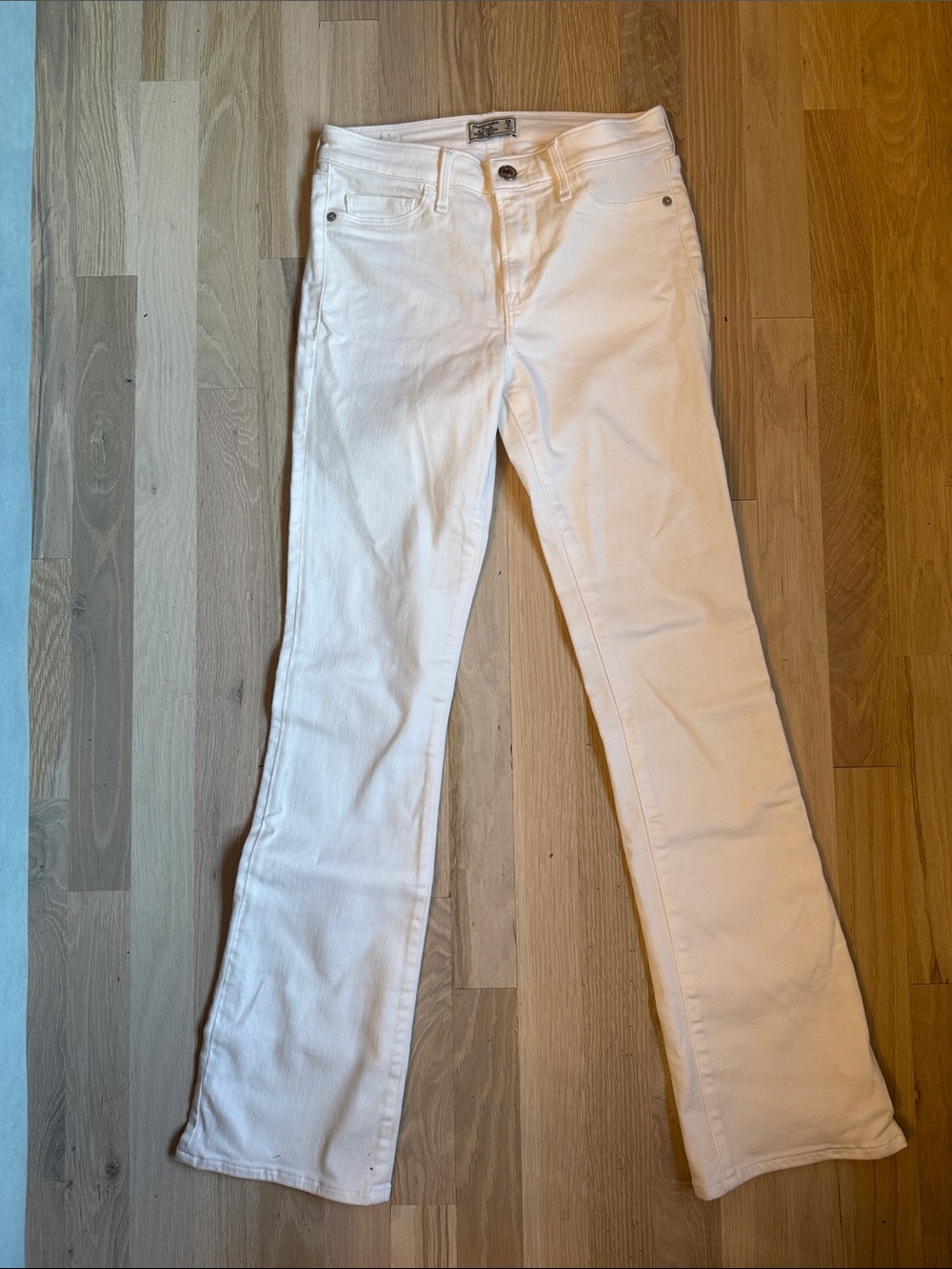 Abercrombie & Fitch Cream Flare Jeans